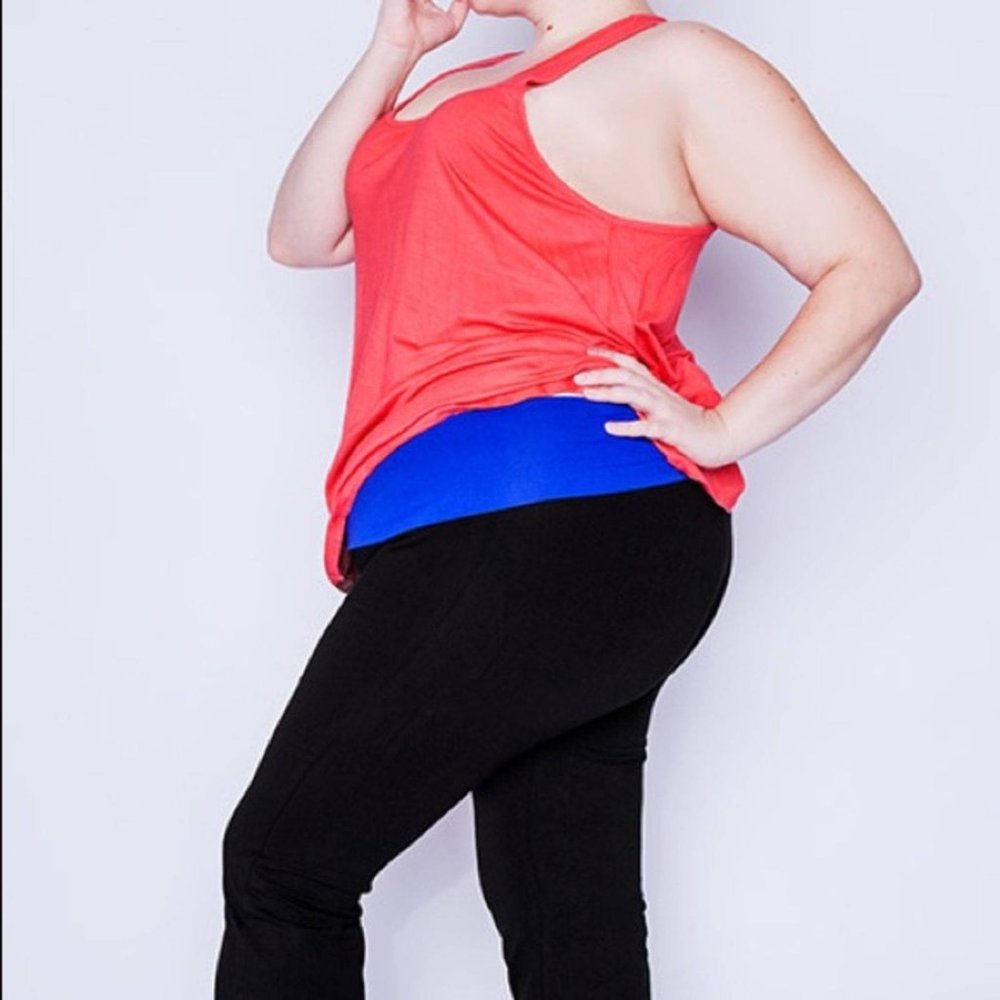 Plus Size Blue and Black Yoga Pants NEW 3X 3XL